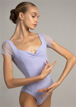 DAD2003/2MP LITTLE EFFIE, Mesh cap sleeve leotard